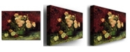 Trademark Global Vincent van Gogh 'Peonies and Roses' Canvas Art - 47" x 35"